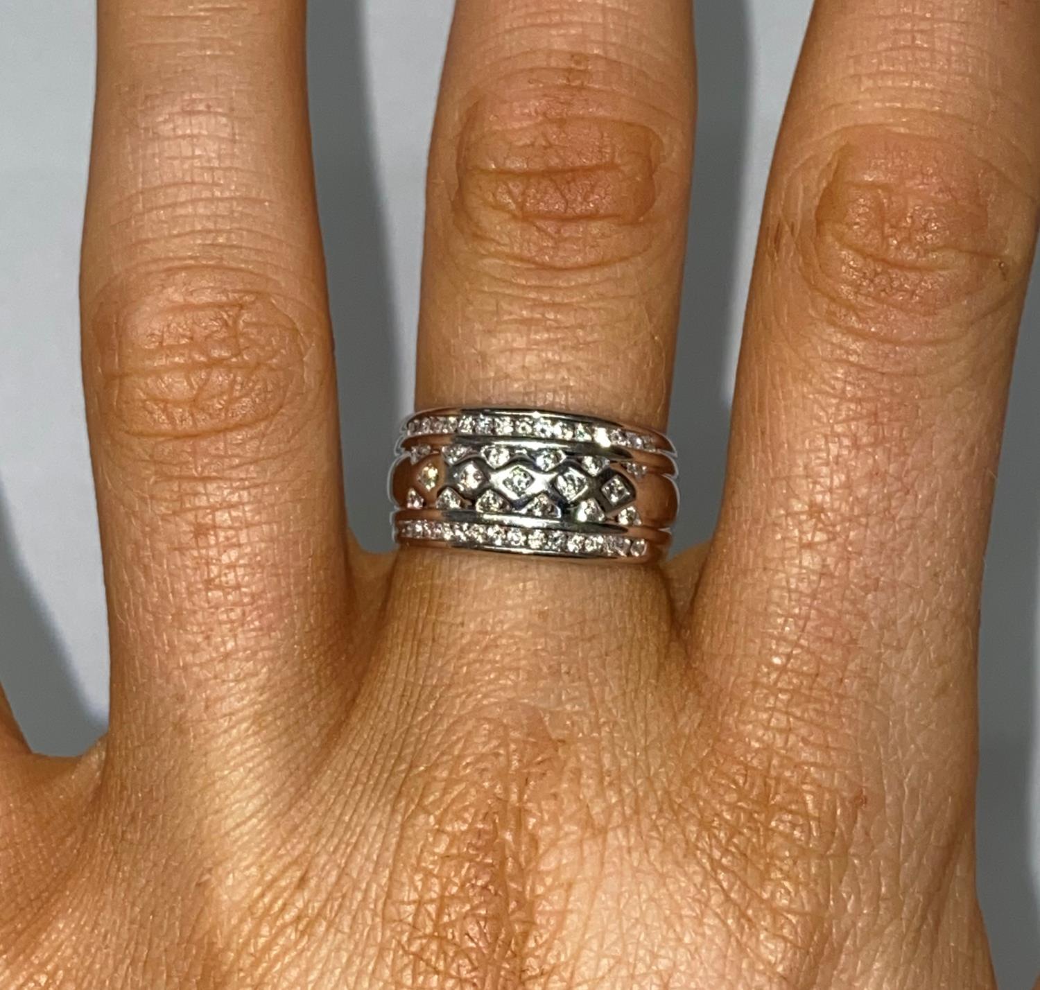 9ct white gold half carat diamond ring fully HM and stamped 375 .5