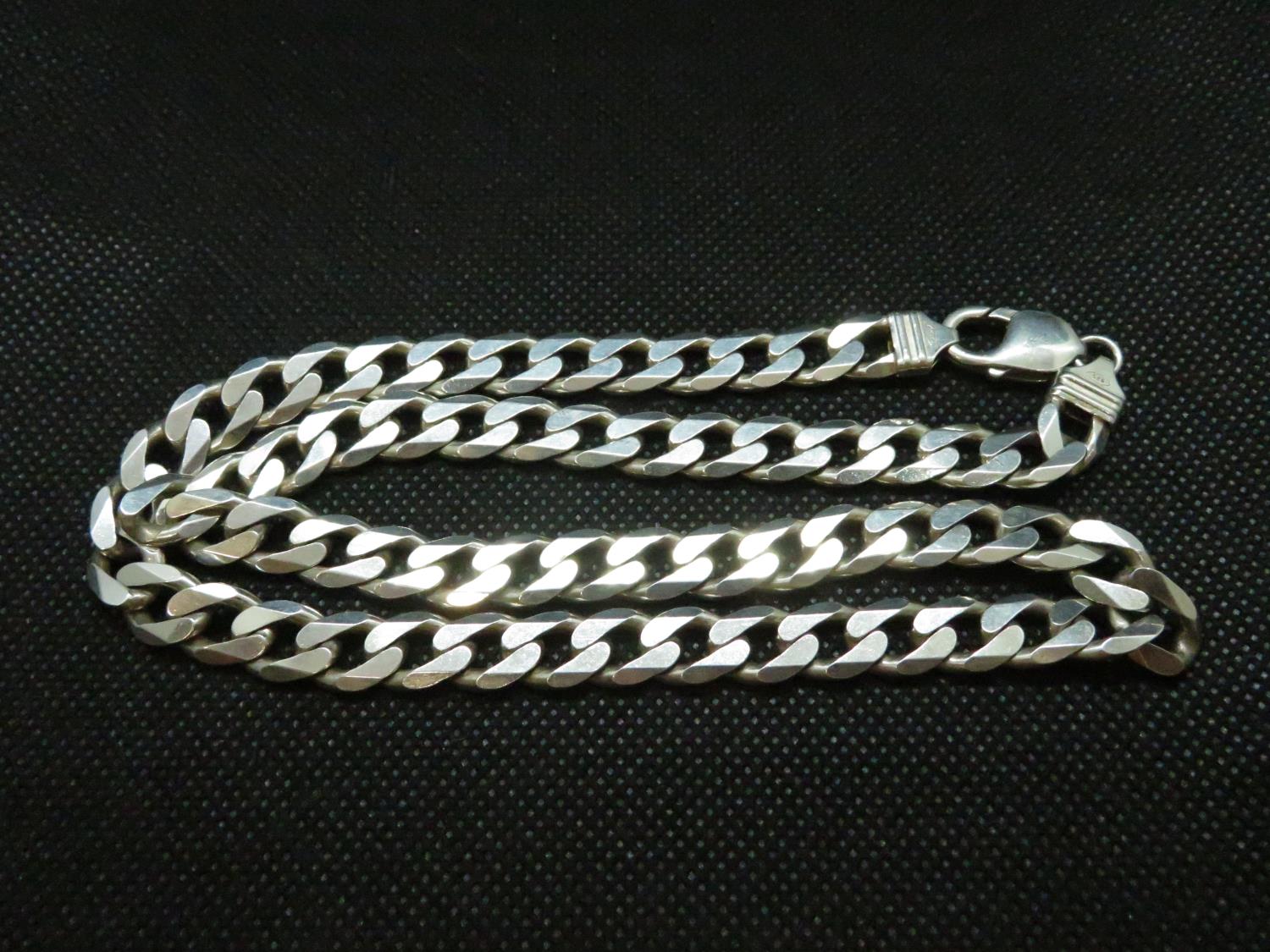 Gentleman's heavy HM silver neck chain 20" long 63g
