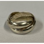 Silver Russian wedding band size Q 14g