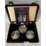 Westminster collection 3 large silver coins total weight 3oz