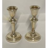 2x HM and filled siver candlesticks 4" high