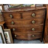 Set of bow fronted drawers