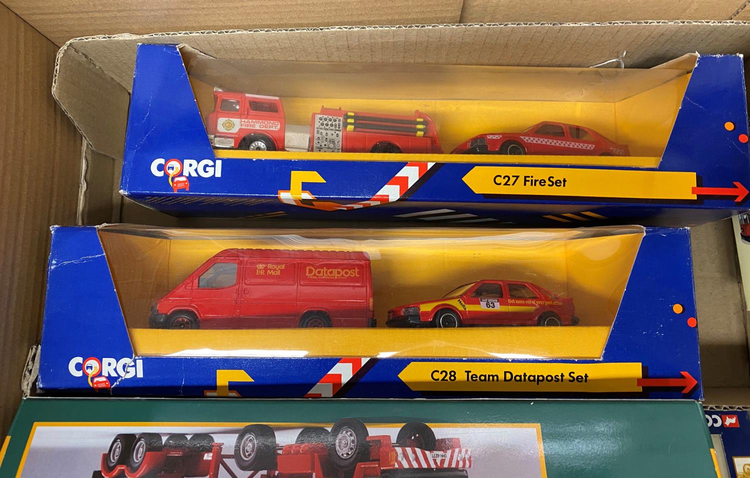 Box containing corgi Eddie Stobart trucks and other cars - Image 3 of 3