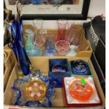 Box of glass ware including paperweights