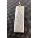 HM solid silver Jubilee ingot 1977 29g