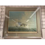 Framed print of Concorde taking off signed by Gerald Coulson