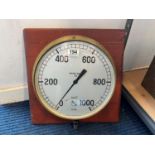 12" pressure gauge in bronze and glass wall mounted