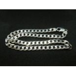 Gentleman's heavy solid silver neckchain 20" 63g