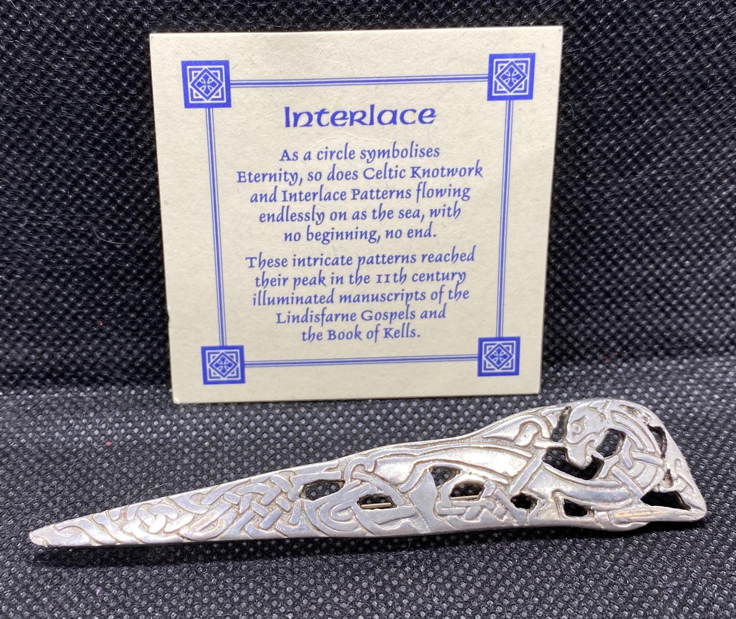 Boxed pewter traditional Scottish brooch