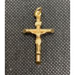 9ct HM crucifix 2.4g