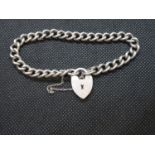 Vintage silver bracelet with safety chain London 1970 20g
