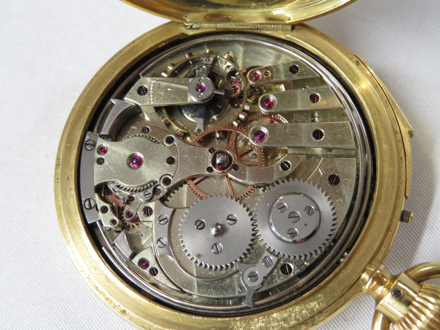 18ct gold full Hunter pocket watch with minute repeater by Dent of London fully HM - Image 10 of 13