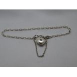 Silver padlock bracelet