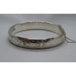 Charles Horner silver bangle engraved Chester 1954