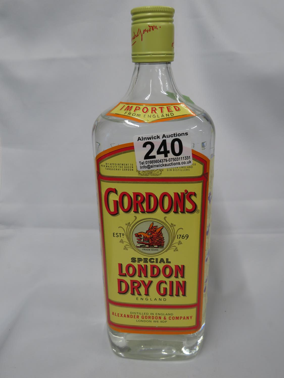 Bottle of Gordon's Special London Gin