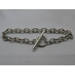 Modern silver Tiffany style bracelet with toggle fully HM