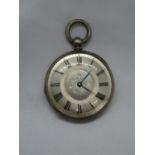 Ladies silver pocket watch