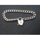 Vintage silver bracelet with safety chain Birmingham 1977 18g