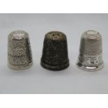 3x Victorian silver thimbles Charles May 1888 Marion and Co 1900 James Swan 1899