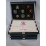 UK proof sets for 1983, 1984, 1985 and 1986 Royal Mail proof sets in leatherette pouches