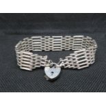 Vintage silver 6 bar gate bracelet Birmingham 1973 23.5g