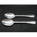 Pair of antique bead edge coffee spoons Birmingham 1918 19g