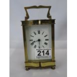 French carriage clock fully working - no key