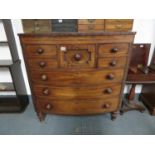 Large bow fronted drawers - five on three