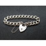 Vintage silver bracelet with safety chain London 1978 25.5g