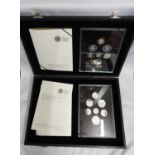 2008 UK coinage silver proof collection with Royal Shield of Arms set plus Emblems of Britain set