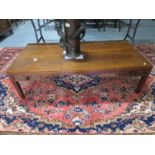 Solid wood coffee table with drawers