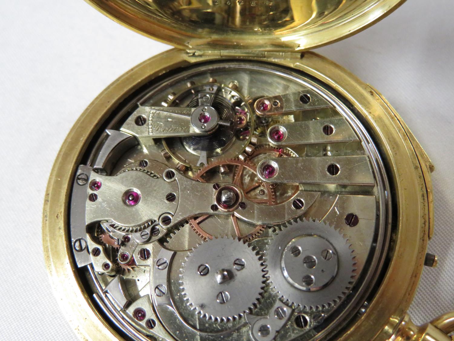 18ct gold full Hunter pocket watch with minute repeater by Dent of London fully HM - Image 12 of 13