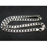 Gentleman's solid silver neck chain 20" 63g