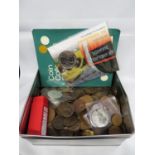 Large collection of English coins including Victorian pennies and some commemorative coins. 4kg
