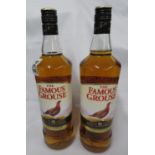 2 single bottles of Famous Grouse