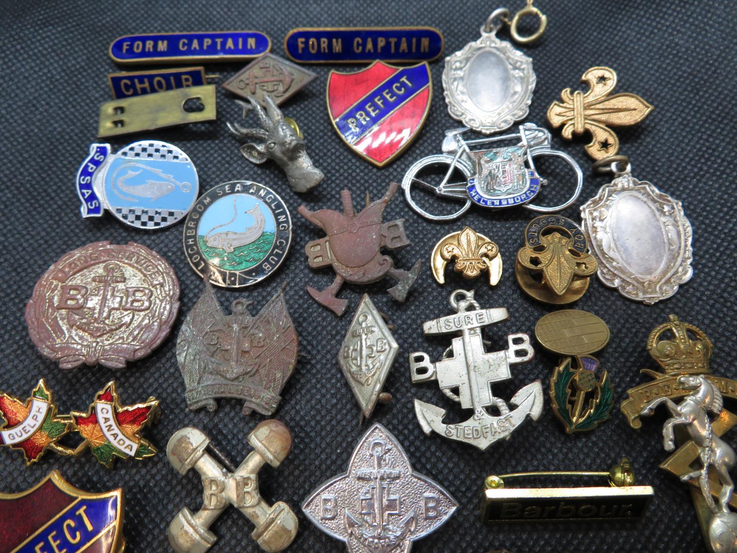 Box of old enamel school badges plus others - approx 20 in total - Image 2 of 3