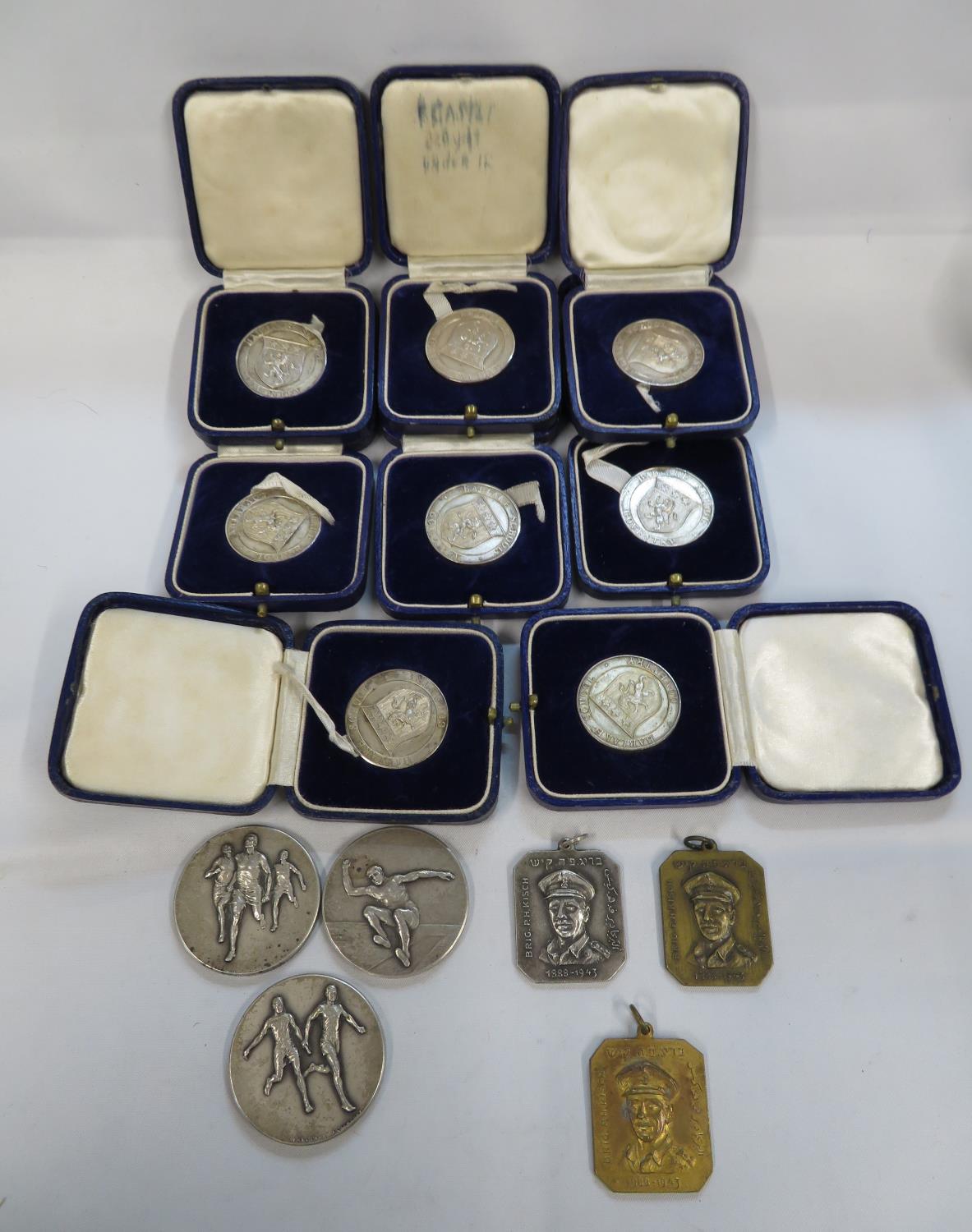 Large collection of silver and other medallions