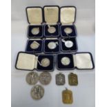 Large collection of silver and other medallions