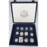 Box of 12x silver proof coins