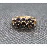 Size J 9ct gold and garnet ring