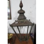 36" x 17" copper street light marked NBR