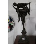 24" bronze Art Deco lady