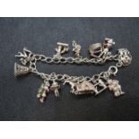 Silver charm bracelet