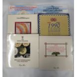 Coin sets for 1982 1983 1987 1989 1990 1991