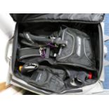 Seac Sub P2K BDC diving harness size Large Seac Sub Camper Holder case in grey, diving flippers,