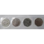 Flopsy Bunny set of 4x 50p coins