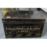 Metal deeds box