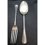 Silver Edinburgh fork and spoon set 86g