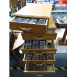 Set of 5x trays of slides in collectors box