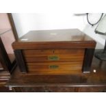 Old Waterloo Campaign cutlery chest repurposed as collectors chest 18 x 14 x 10" - no key